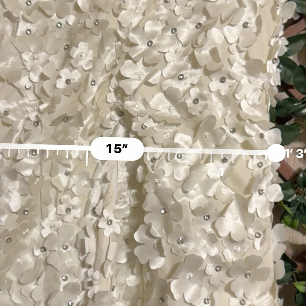 STINE GOYA White Textured Elena Floral Mini Dress Women’s Size XS - Picture 13 of 16